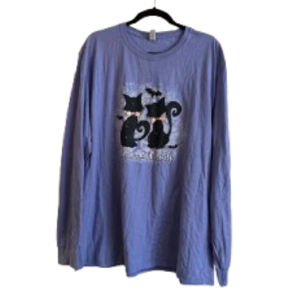Jerzees Lavender Long Sleeve Halloween Shirt - Size 2X
